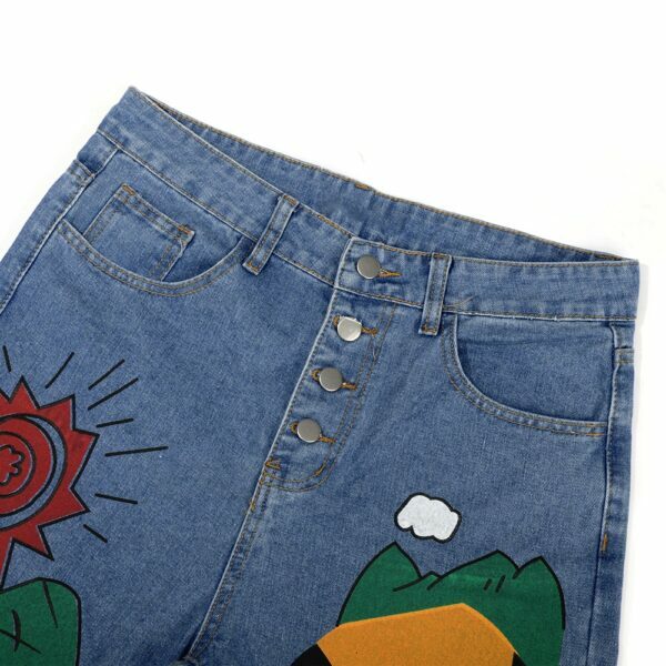 Clara Cartoon Jeans - Y2K Summer Grunge 90S Fashion Retro Hip Hop Y2K Outfits Women
