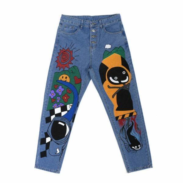 Clara Cartoon Jeans - Y2K Summer Grunge 90S Fashion Retro Hip Hop Y2K Outfits Women