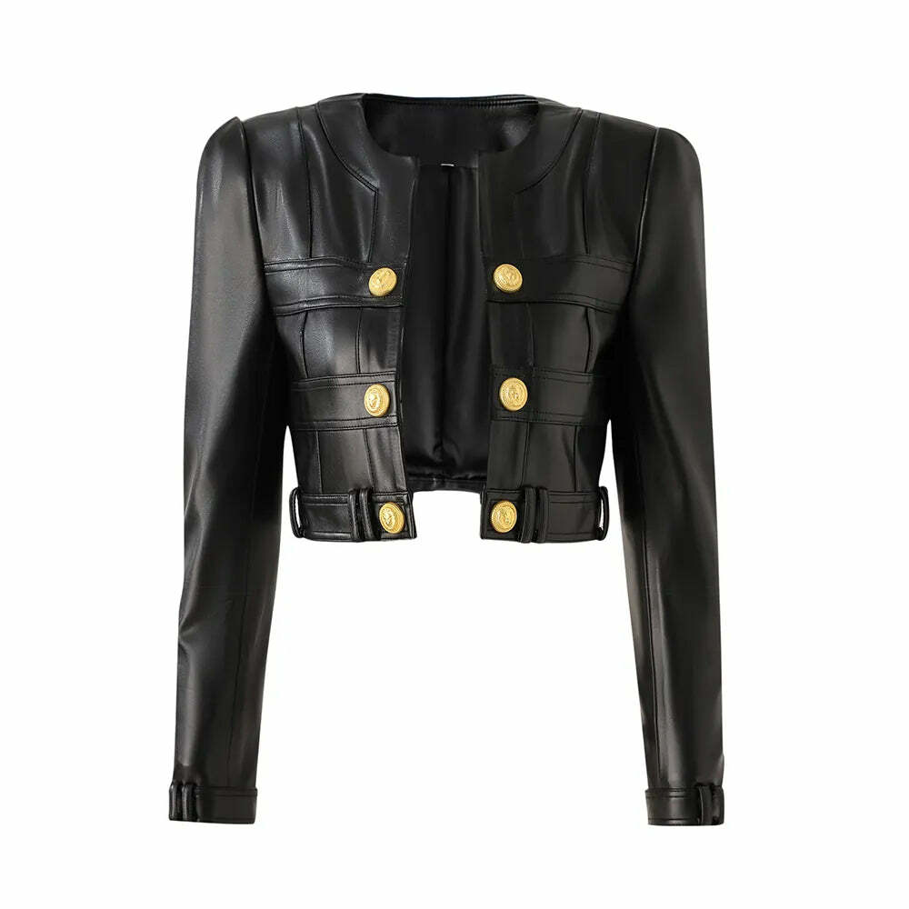 Claris Leather Jacket - Y2K Summer & 90S Grunge Fashion, Retro Style, Y2K Party & Club Outfits