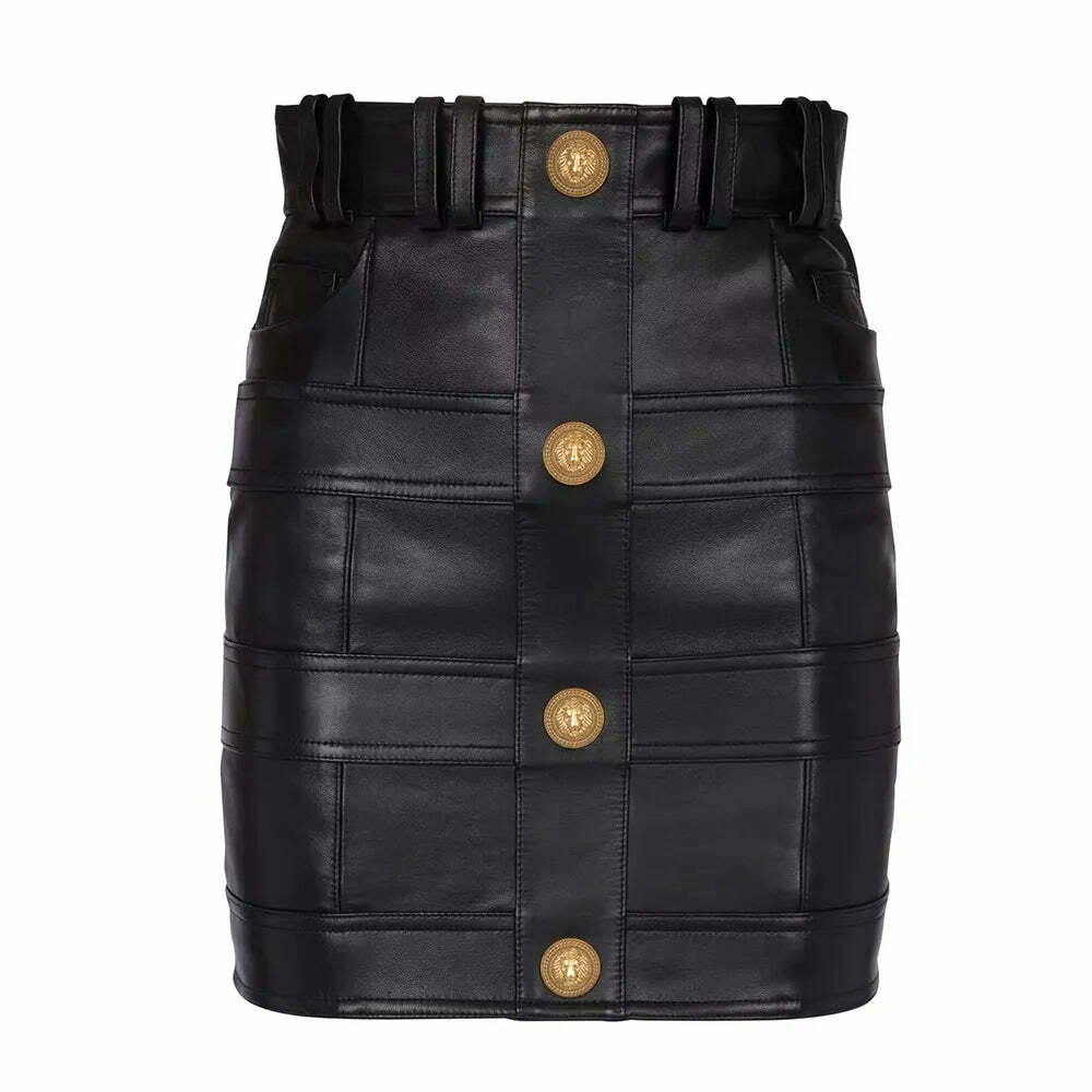 Clarisa Faux Leather Mini Skirt - Y2K Summer, 90S Grunge, Retro Style, Y2K Party & Club Out
