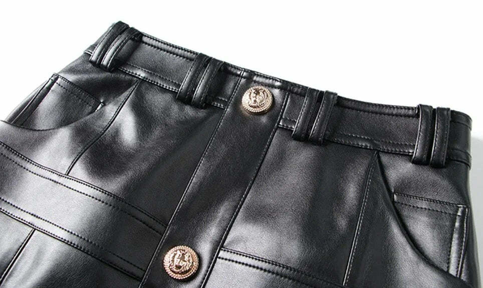Clarisa Faux Leather Mini Skirt - Y2K Summer, 90S Grunge, Retro Style, Y2K Party & Club Out