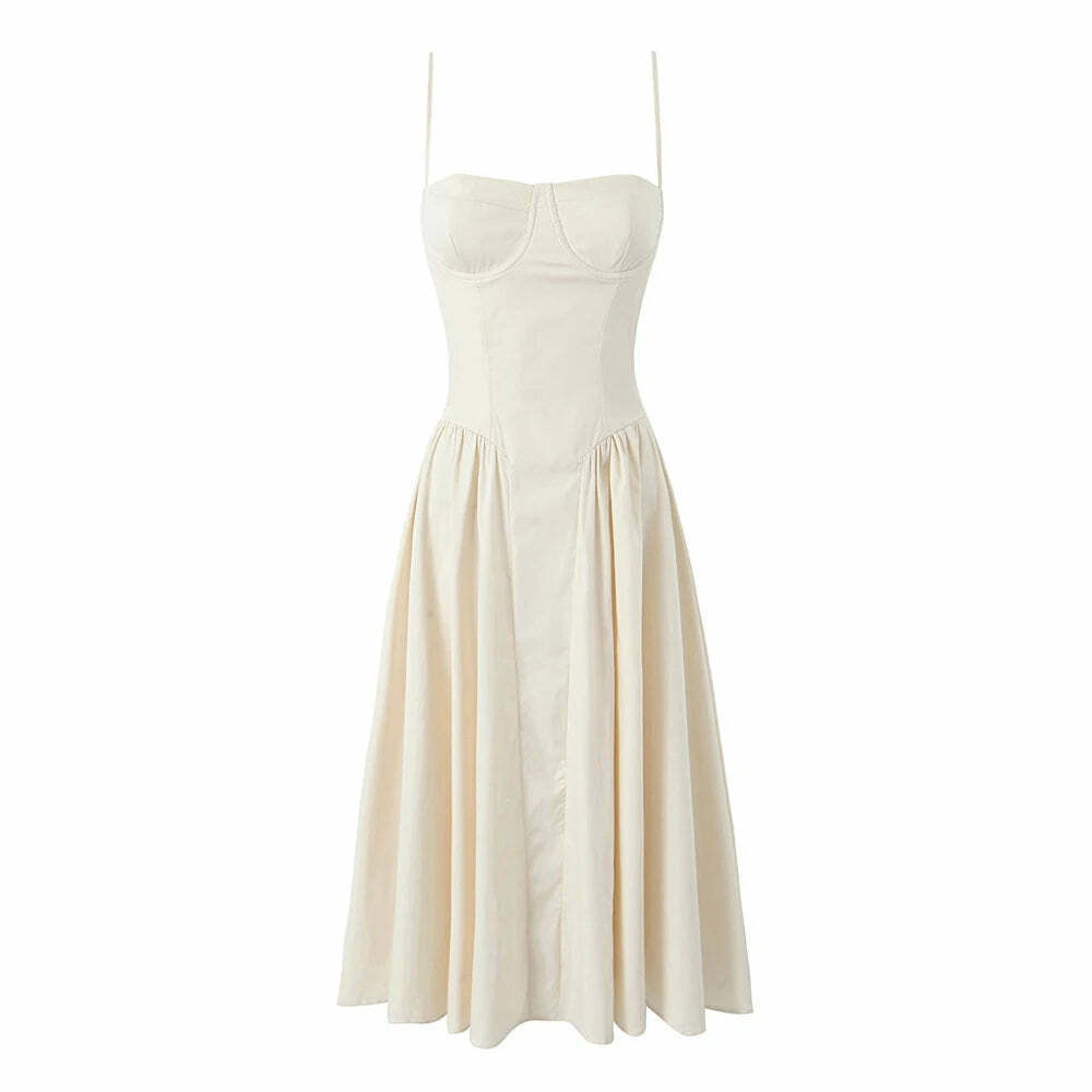 Clau Midi Dress - Y2K Summer Grunge Outfit, 90S Fashion, Retro Style, Pastel Goth, Y2K Party