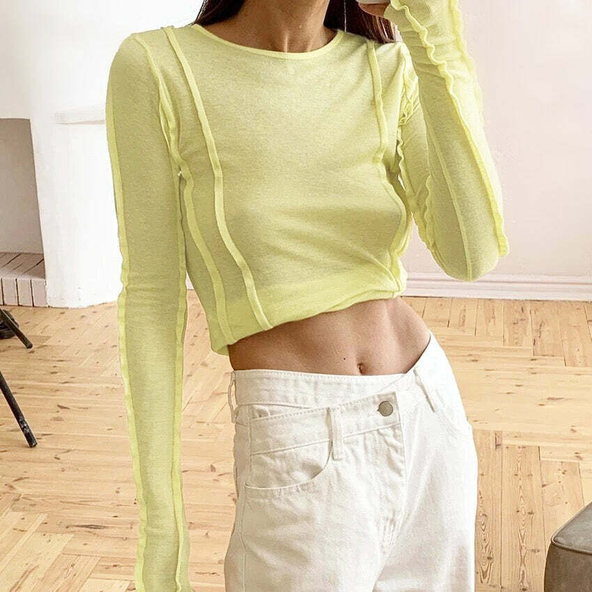 Cleon Knitted Top - Y2K Summer Grunge, 90S Retro, Pastel Goth, Y2K Club & Party Outfits