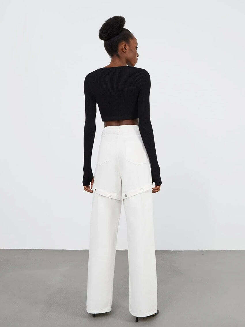 Cloe Spliced Trousers - Y2K Summer, 90S Grunge, Retro Style, Y2K Club & Party Out