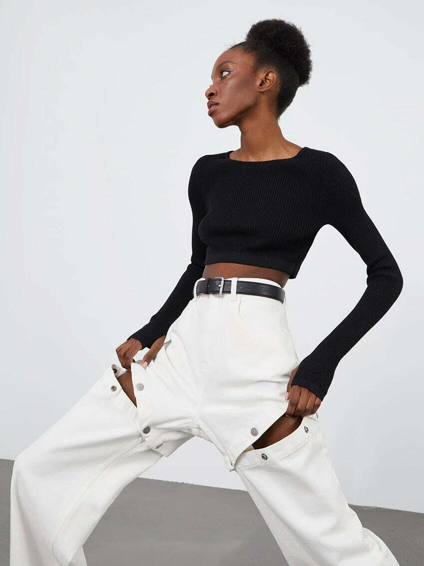 Cloe Spliced Trousers - Y2K Summer, 90S Grunge, Retro Style, Y2K Club & Party Out
