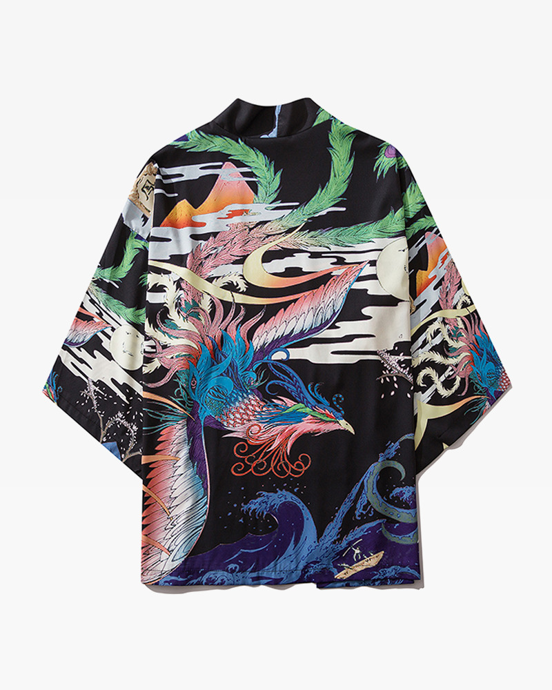 Colorful Kimono Cardigan - Y2K Summer, 90S Grunge, Retro 70S, Pastel Goth, Y2K