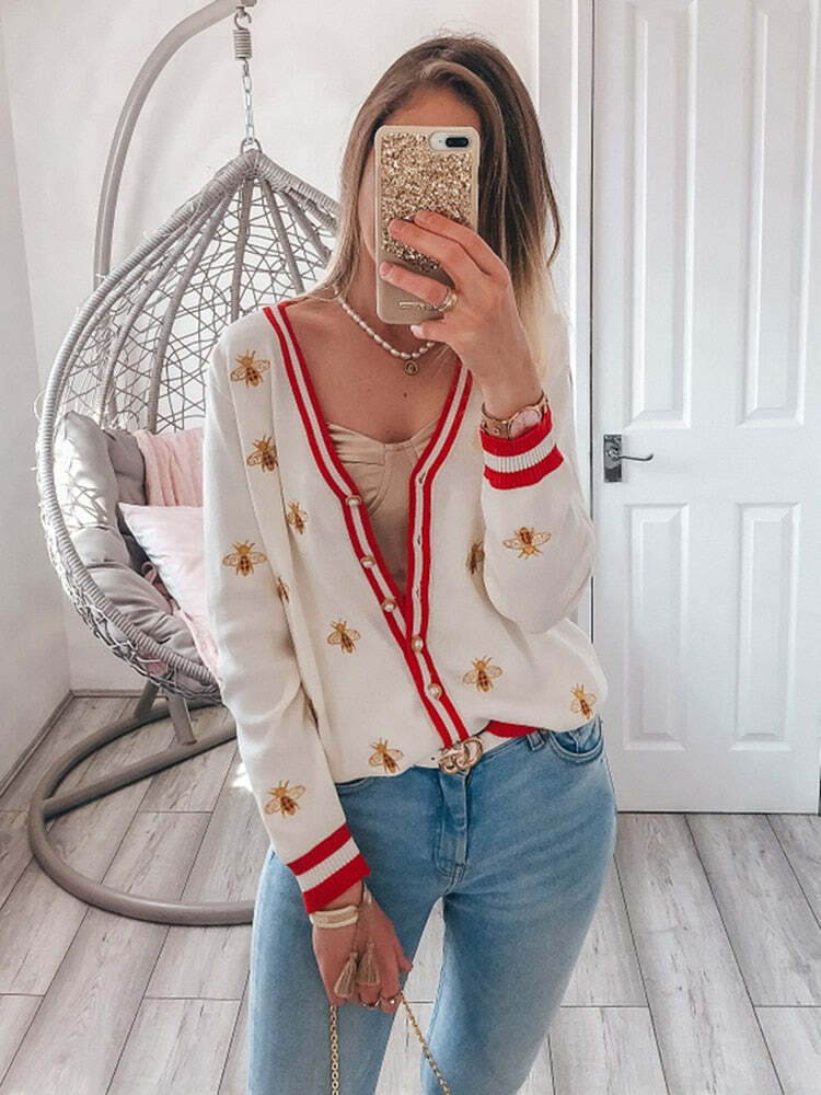 Coraline Sweater - Y2K Summer Grunge, 90S Retro, Pastel Goth, Y2K Club & Party Outfits