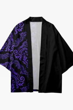 Dark Purple Kimono Jacket - Y2K Summer Grunge, 90S Retro, Gothic Y2K, Pastel Goth Outfits