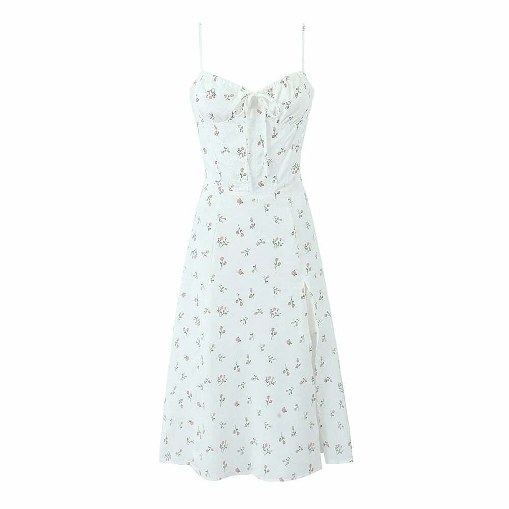 Elia Midi Dress - Y2K Summer Grunge Outfit, 90S Fashion, Retro Style, Pastel Goth, Y2K Party