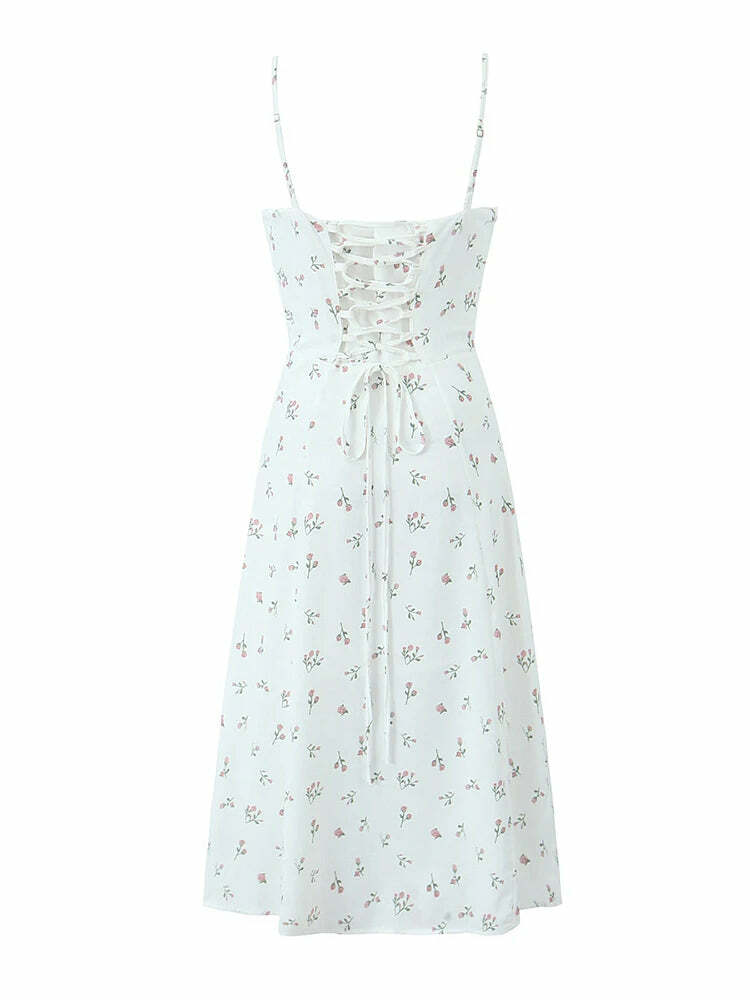 Elia Midi Dress - Y2K Summer Grunge Outfit, 90S Fashion, Retro Style, Pastel Goth, Y2K Party