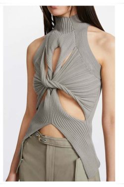 Eliana Knitted Top - Y2K Summer Grunge, 90S Retro, Pastel Goth, Y2K Party & Club Out