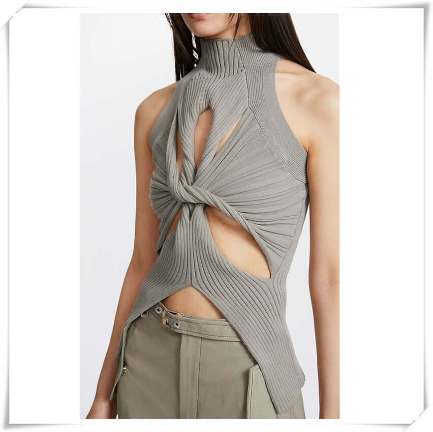 Eliana Knitted Top - Y2K Summer Grunge, 90S Retro, Pastel Goth, Y2K Party & Club Out