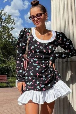 Elis Mini Dress - Y2K Summer Grunge Outfit, 90S Fashion, Retro Style, Y2K Party & Club Look