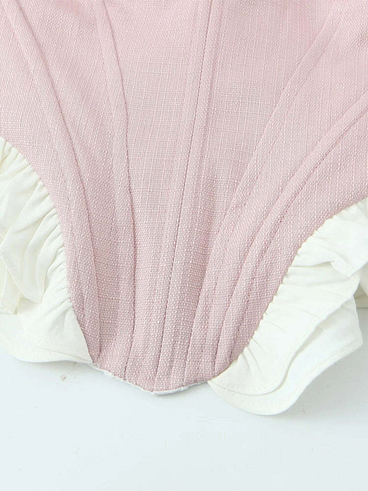 Eliz Crop Top - Y2K Summer Grunge, 90S Retro, Pastel Goth, Y2K Party & Club Outfits