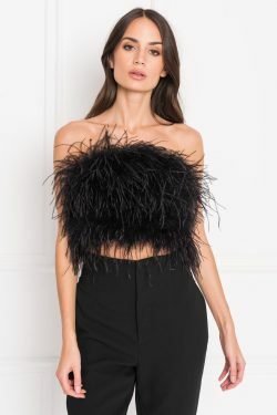 Elowen Feather Top - Y2K Summer Grunge, 90S Retro, Pastel Goth, Y2K Party & Club Outfits
