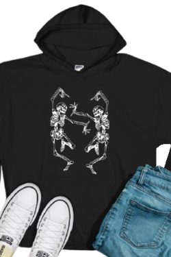Emmaline Skeleton Hoodie - Y2K Grunge, 90S Retro, Gothic Y2K, Summer Y2K Outfits, Y