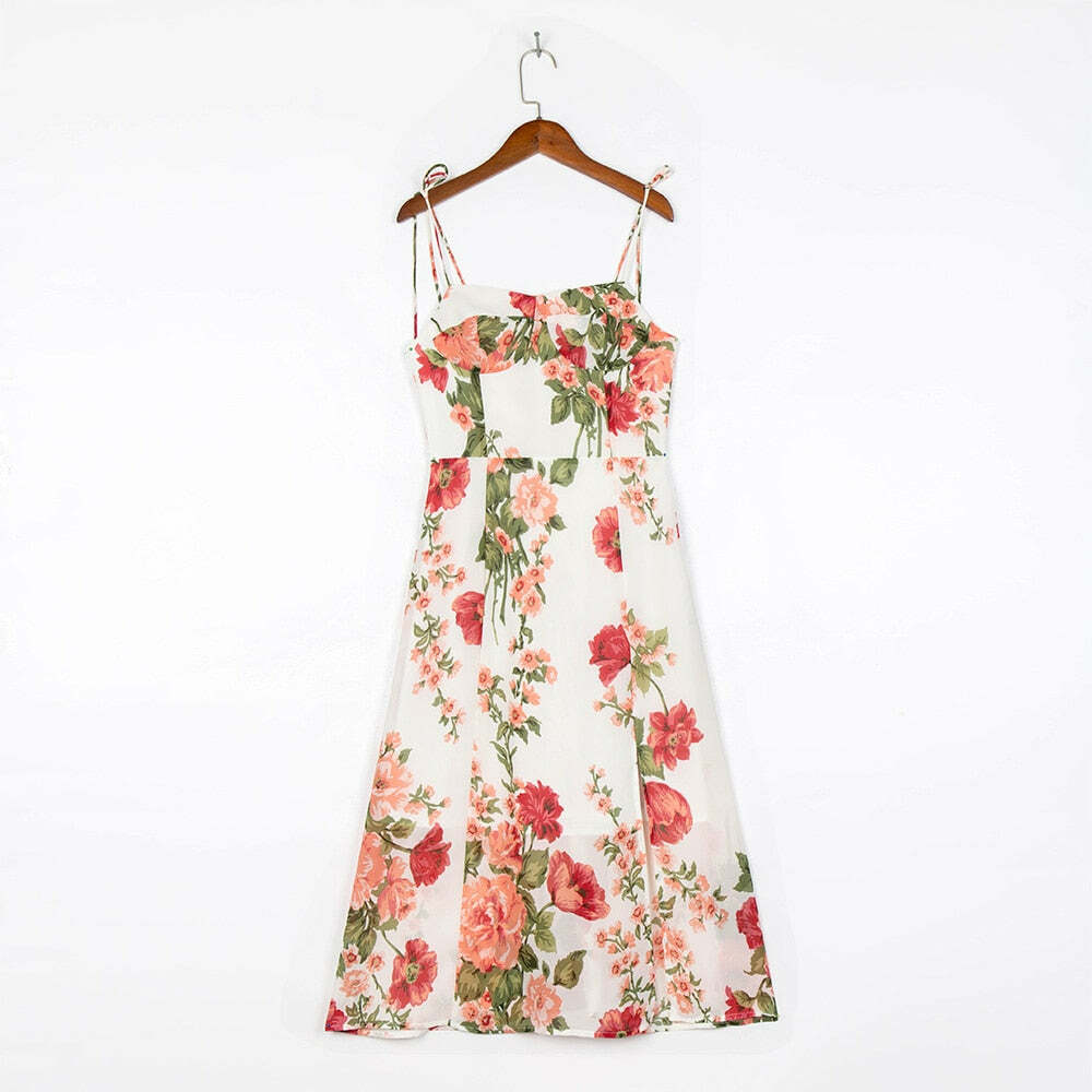 Erin Midi Dress - Y2K Summer Grunge Outfit, 90S Fashion, Retro Style, Pastel Goth, Y2K Party