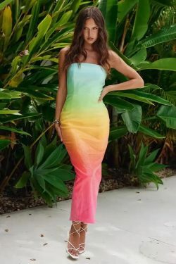Esthera Midi Dress - Y2K Summer Grunge Outfit, 90S Fashion, Retro Style, Pastel Goth Vibes