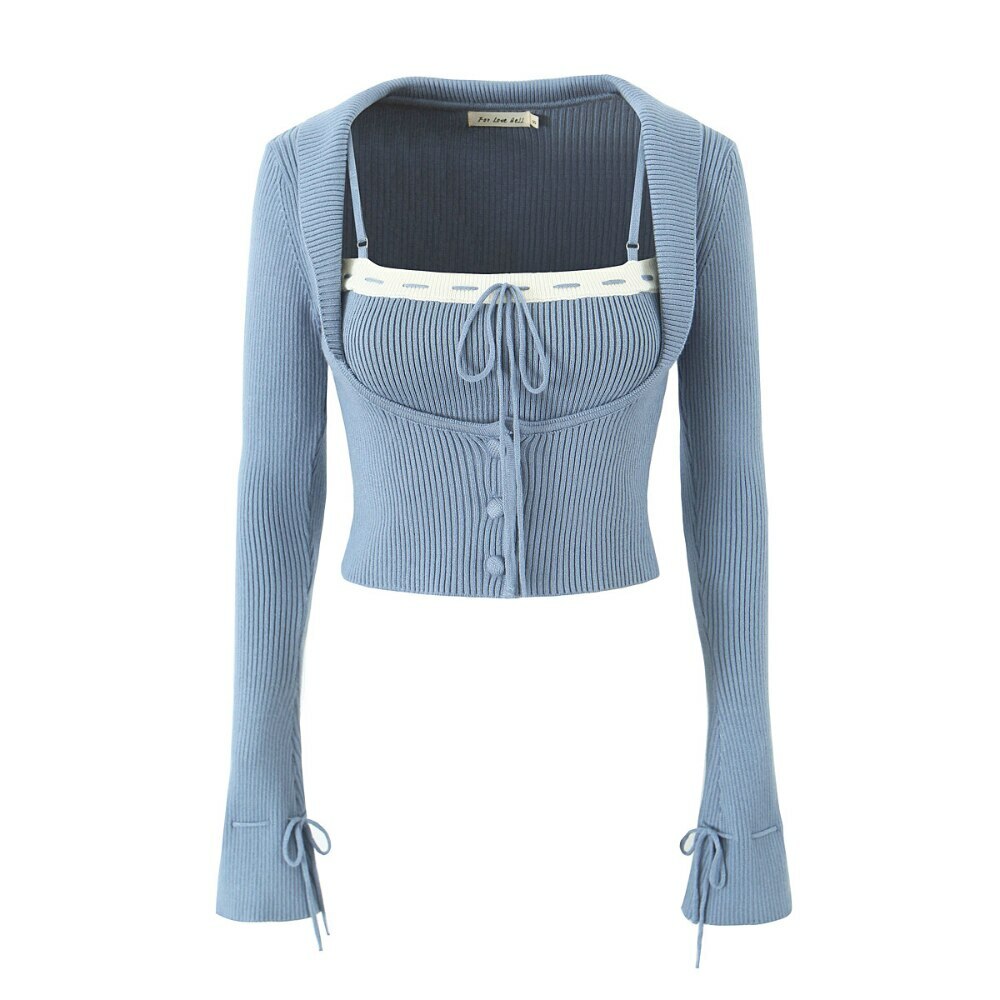 Everly Y2K Two Piece Sweater Set - 90S Grunge, Retro Summer Outfit, Pastel Goth Fashion