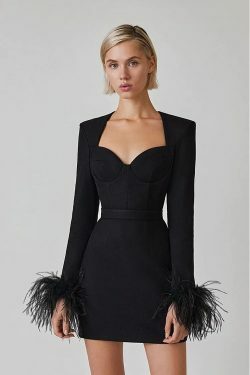 Faina Black Mini Dress - Y2K Summer, 90S Grunge, Retro Party Outfit, Y2K Club & Popstar Style