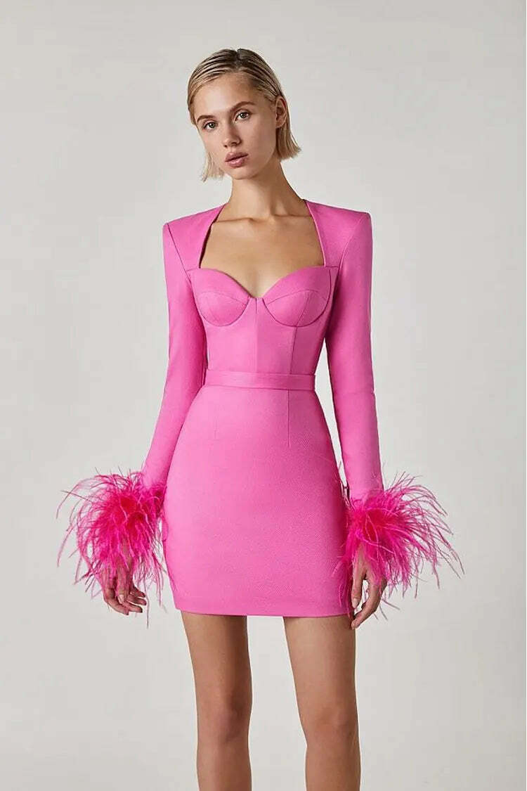 Faina Pink Mini Dress - Y2K Summer Outfit, 90S Fashion, Grunge, Retro Style, Y2K Party Look