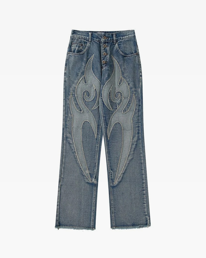 Flame Jeans: Retro Y2K Summer & 90S Grunge Outfits For Women - Perfect For Parties & Clubbing