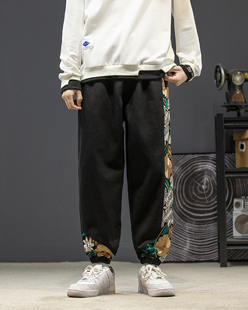 Floral Embroidered Pants - Y2K Summer Grunge, 90S Retro, Pastel Goth, Y2K Club & Party Out