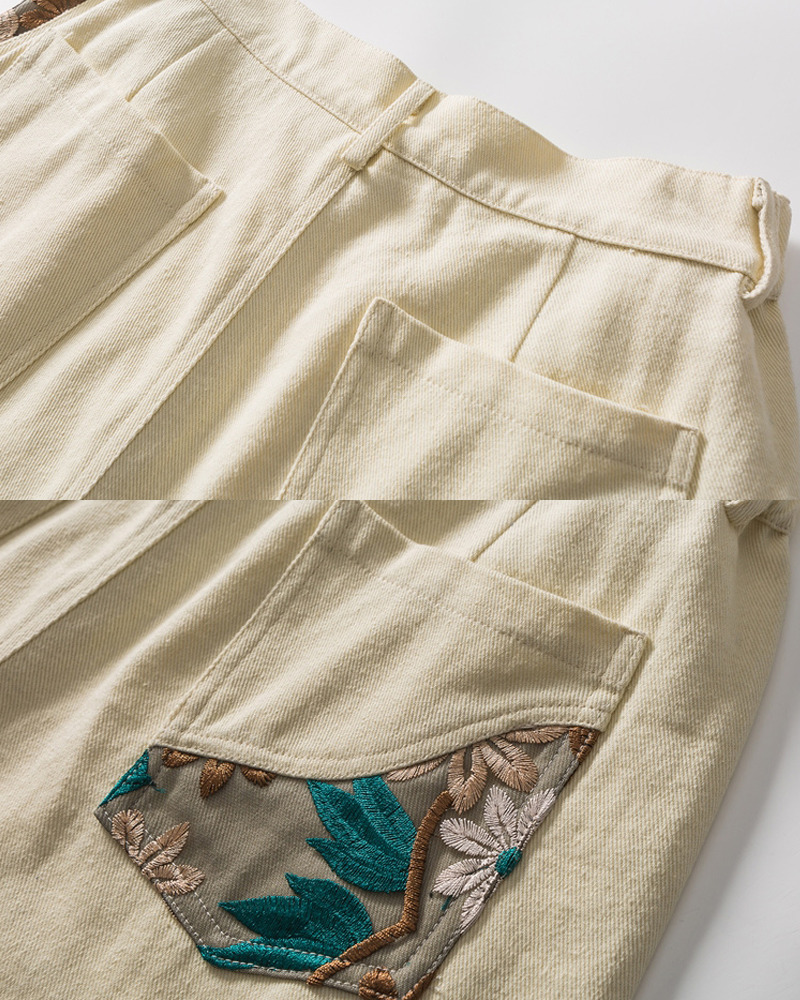 Floral Embroidered Y2K Shorts - 90S Grunge Summer Outfit, Retro Y2K Fashion For Women