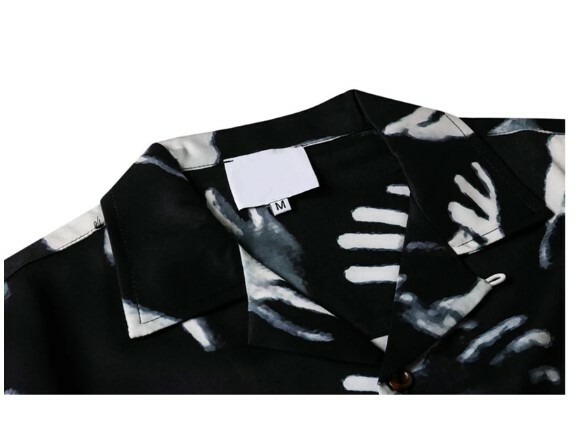 Freya Y2K Grunge Hands Print Shirt - Retro 90S Summer Outfit, Pastel Goth, Y2K Fashion