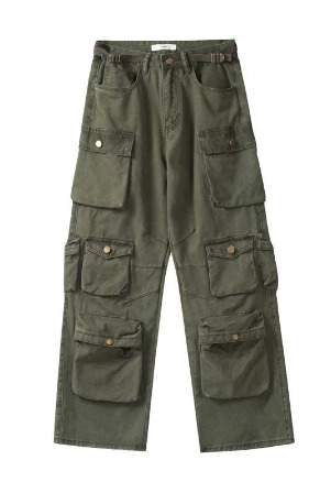 Hailey Multi Pocket High Waist Jeans - Y2K Grunge, 90S Fashion, Retro Style, Y2K Summer Outfits