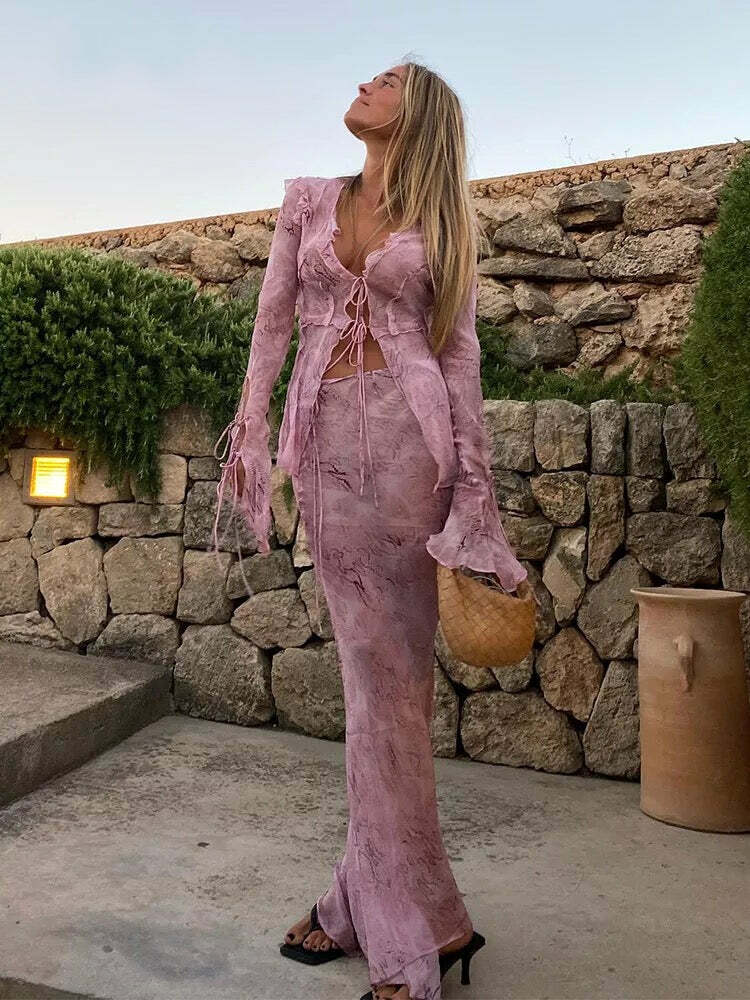 Hailey Two Piece Set - Y2K Summer Grunge Outfit, 90S Fashion, Retro Style, Y2K Club & Party