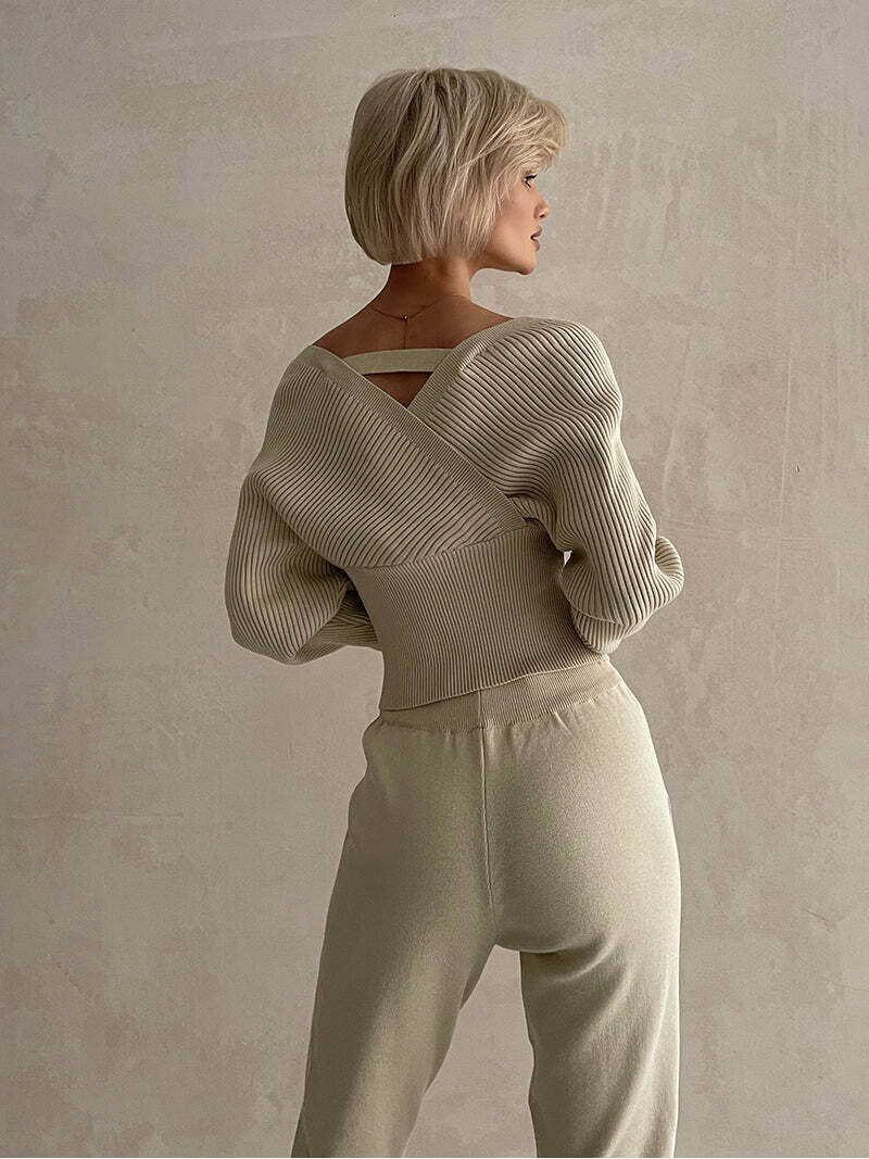 Hala Knitted Set - Y2K Summer & 90S Grunge Outfit, Retro Y2K Fashion, Pastel Goth Style