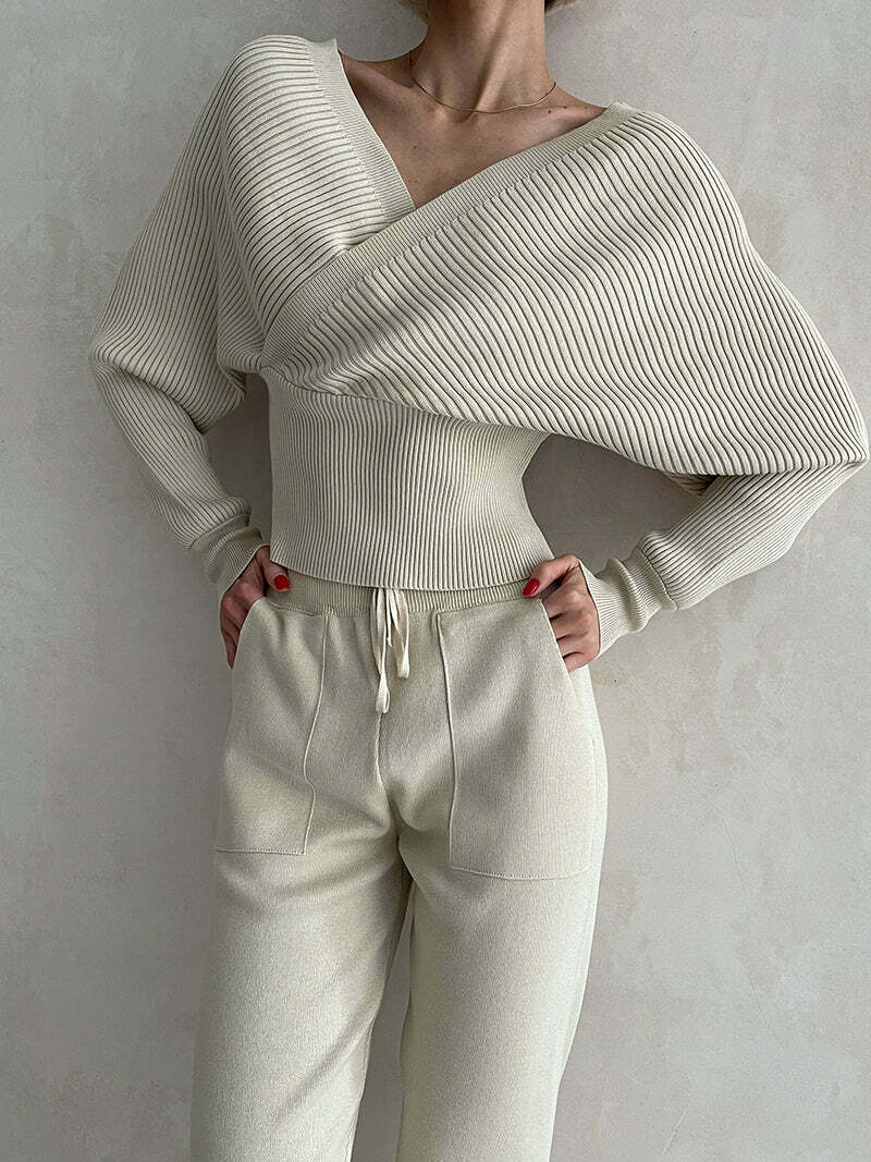 Hala Knitted Set - Y2K Summer & 90S Grunge Outfit, Retro Y2K Fashion, Pastel Goth Style
