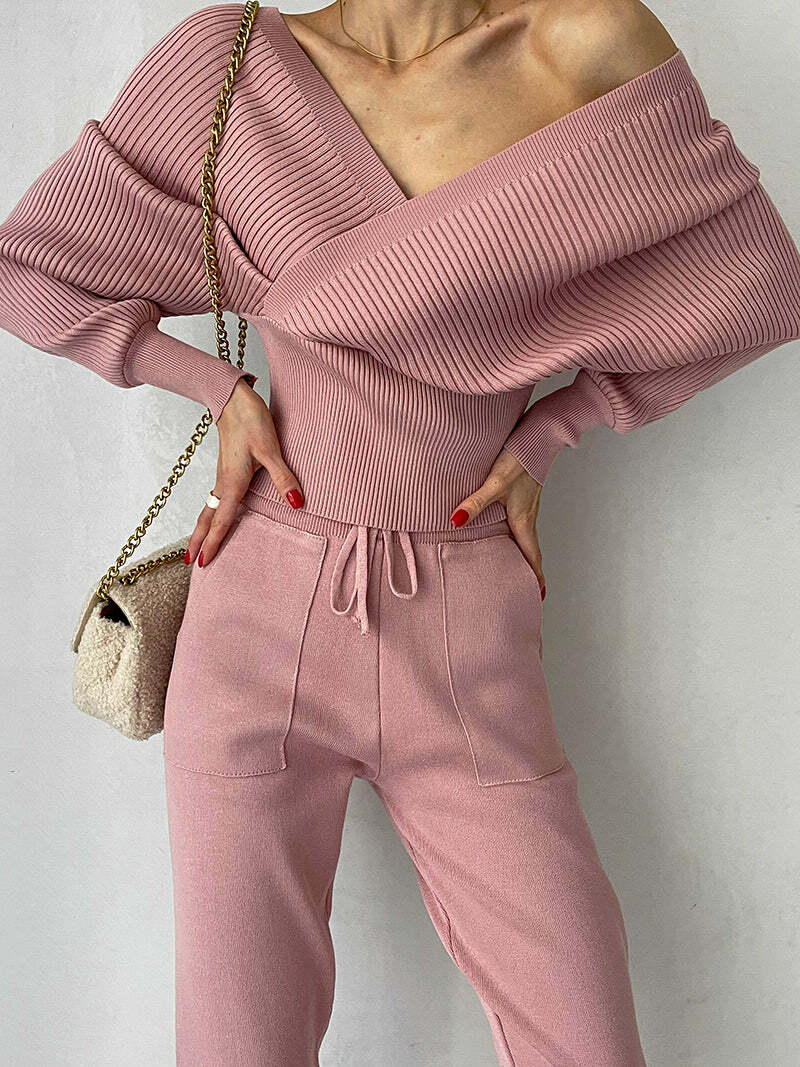 Hala Knitted Set - Y2K Summer & 90S Grunge Outfit, Retro Y2K Fashion, Pastel Goth Style