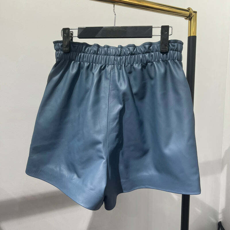 Hanna Y2K Leather Shorts - 90S Grunge, Retro Summer Outfit, Y2K Party & Club Fashion