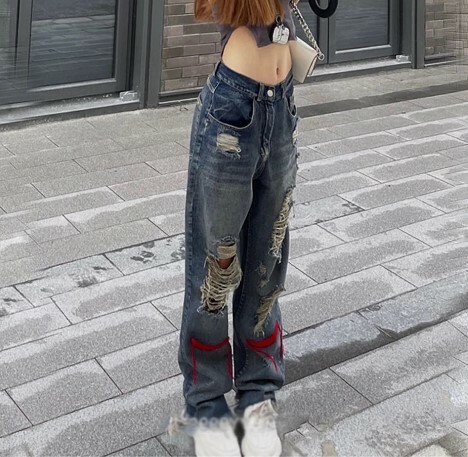 Harmony Ripped High Waist Jeans - Y2K Summer, 90S Grunge, Retro Style, Y2K Club & Party Outfits