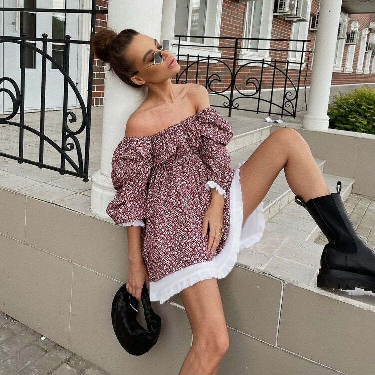 Heavenly Mini Dress - Y2K Summer Outfit, 90S Grunge Fashion, Retro Style, Y2K Party Look