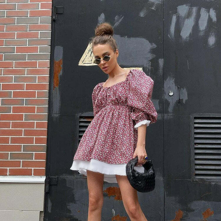 Heavenly Mini Dress - Y2K Summer Outfit, 90S Grunge Fashion, Retro Style, Y2K Party Look