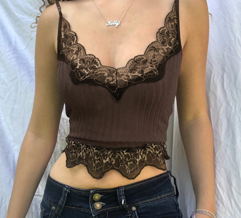 Imani Lace Top - Y2K Summer Grunge, 90S Fashion, Retro Style, Y2K Party & Club Outfits