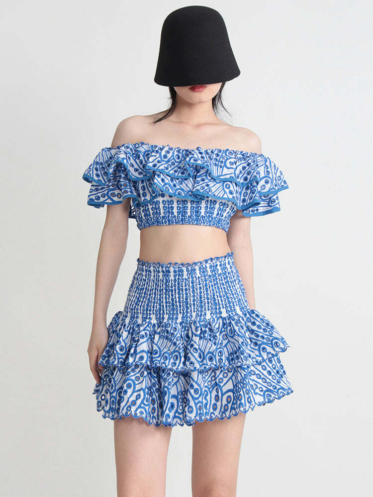 Irina Two Piece Set - Y2K Summer Grunge Outfit, 90S Fashion, Retro Style, Y2K Party & Club Look
