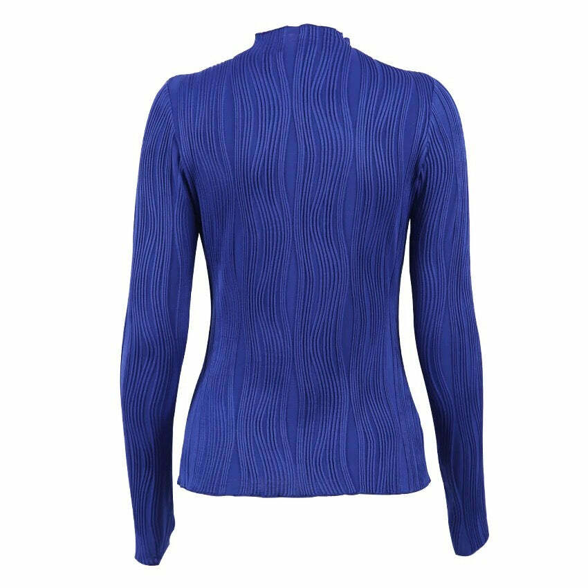 Irina Y2K Turtleneck Top - Retro 90S Grunge, Summer Outfits, Y2K Fashion, Pastel Goth Style