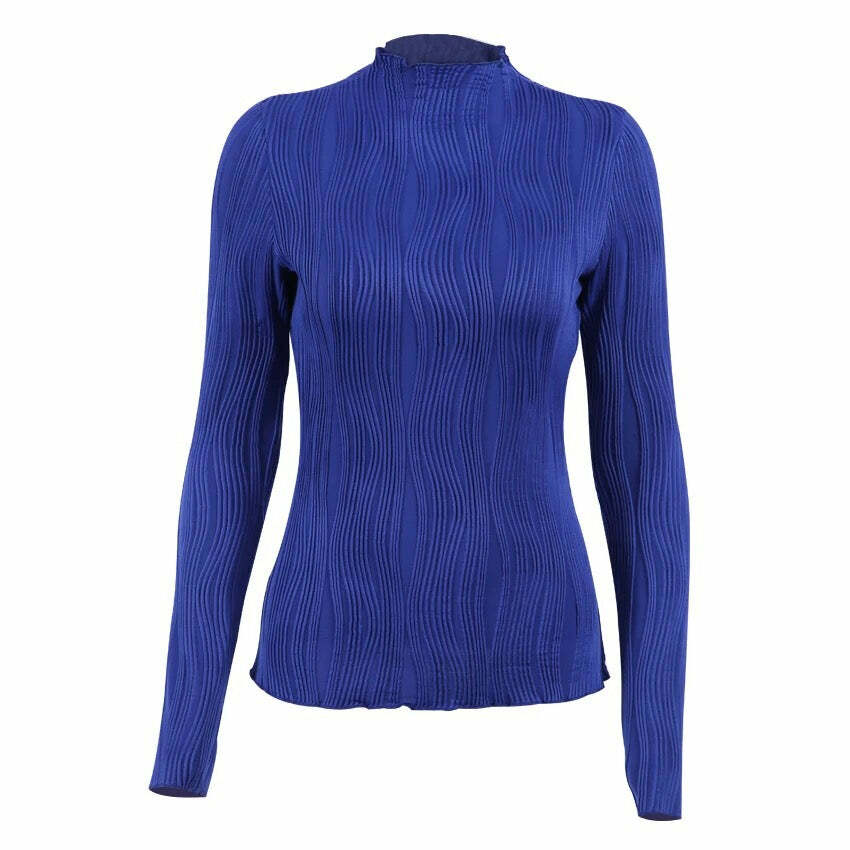 Irina Y2K Turtleneck Top - Retro 90S Grunge, Summer Outfits, Y2K Fashion, Pastel Goth Style