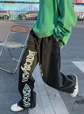 Jade Straight Jeans For Women - Y2K Summer, 90S Grunge, Retro Hip Hop, Pastel Goth Outfits