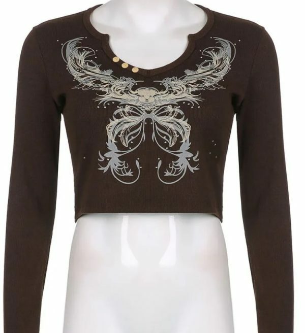 Jasmine Retro Crop T-Shirt - Y2K Summer, 90S Grunge, Pastel Goth, Y2K Party & Club Outfits