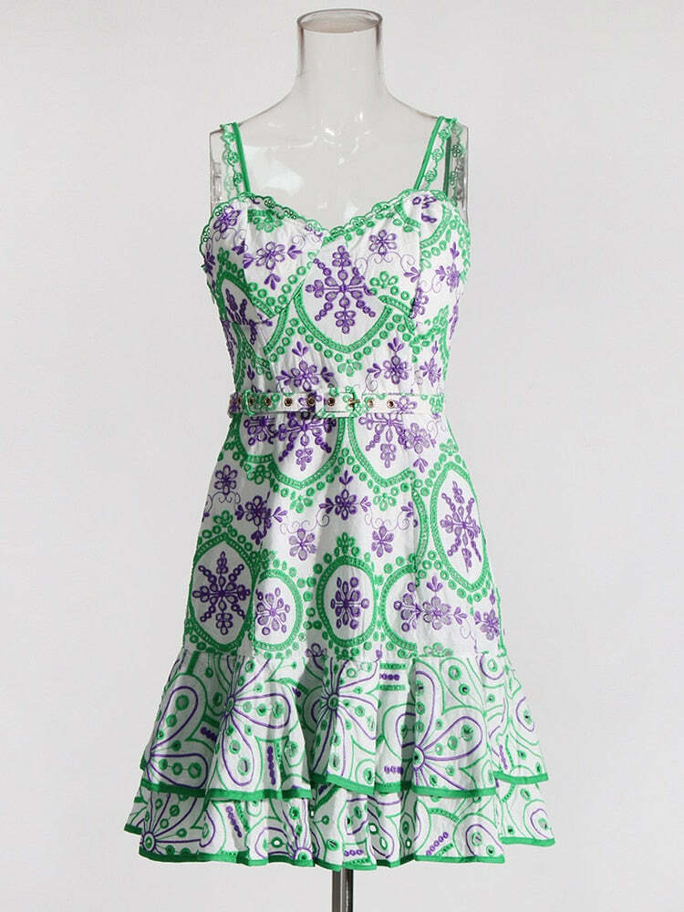 Journee Mini Dress - Y2K Summer Grunge Outfit, 90S Fashion, Retro Style, Pastel Goth Vibes