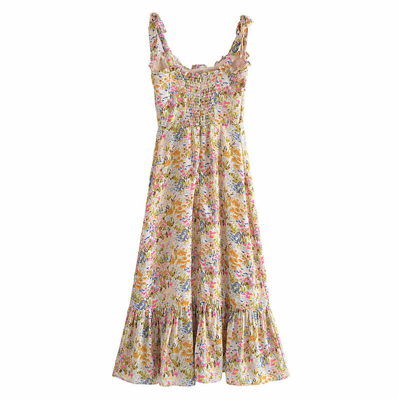 Judith Midi Dress - Y2K Summer Grunge Outfit, 90S Retro Style, Pastel Goth, Y2K Party Fashion