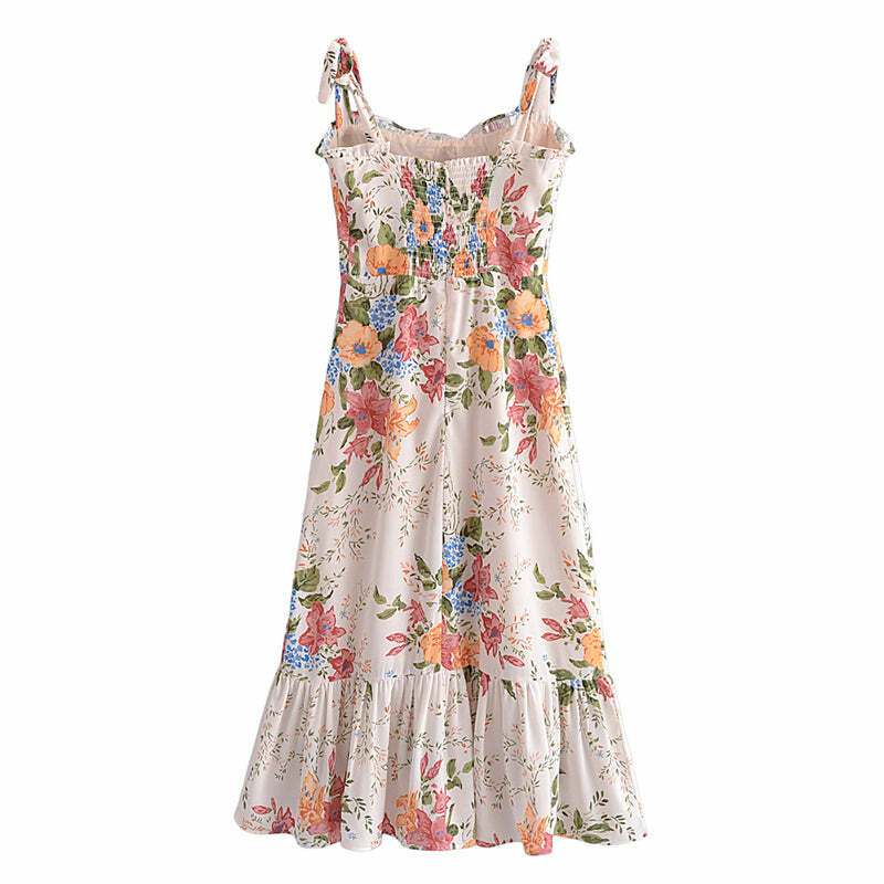 Judith Midi Dress - Y2K Summer Grunge Outfit, 90S Retro Style, Pastel Goth, Y2K Party Fashion