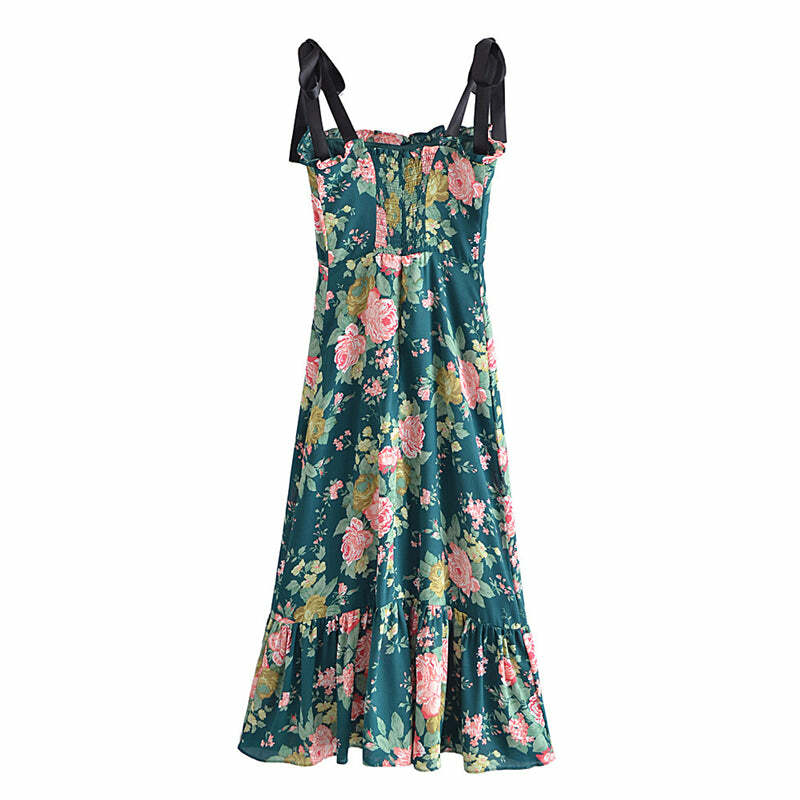 Judith Midi Dress - Y2K Summer Grunge Outfit, 90S Retro Style, Pastel Goth, Y2K Party Fashion
