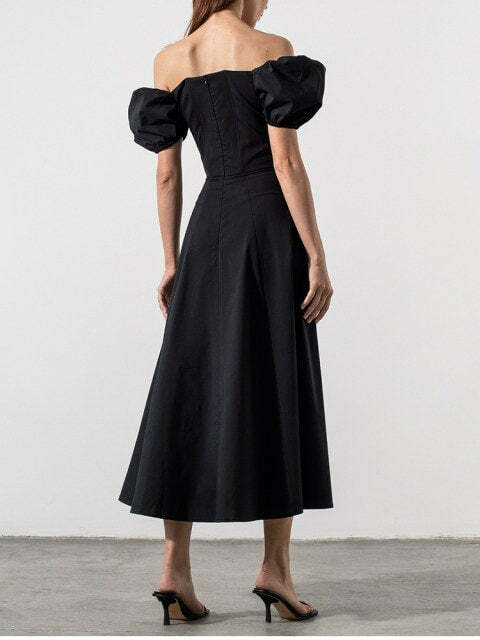 Katie Off Shoulder Midi Dress - Y2K Summer, 90S Fashion, Grunge, Retro, Pastel Goth Outfit