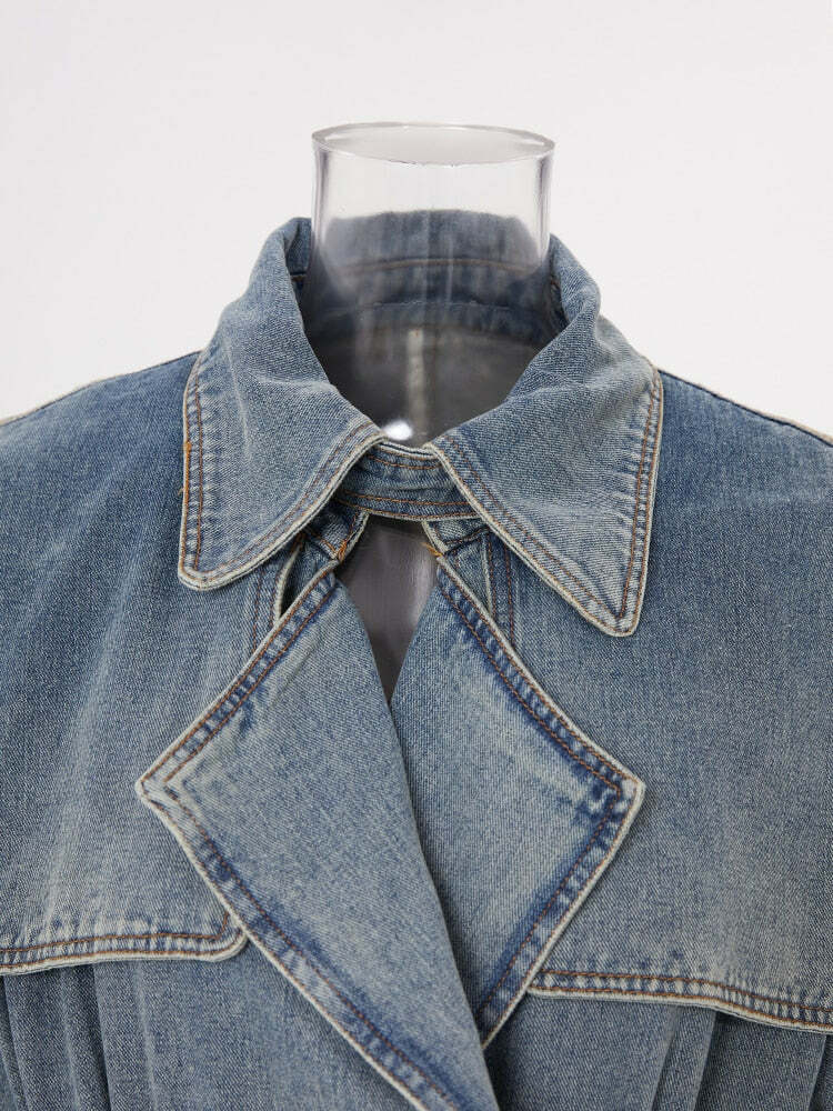Katie Y2K Trench Coat - 90S Grunge, Retro Style, Summer Outfits, Y2K Fashion For Women
